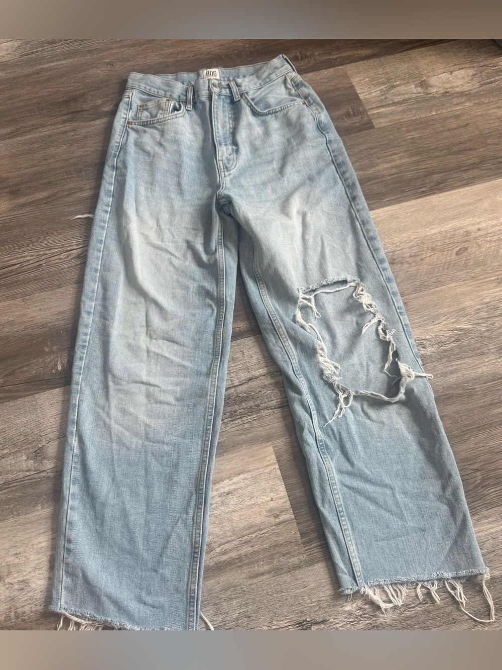 BDG high rise baggy straight leg jeans